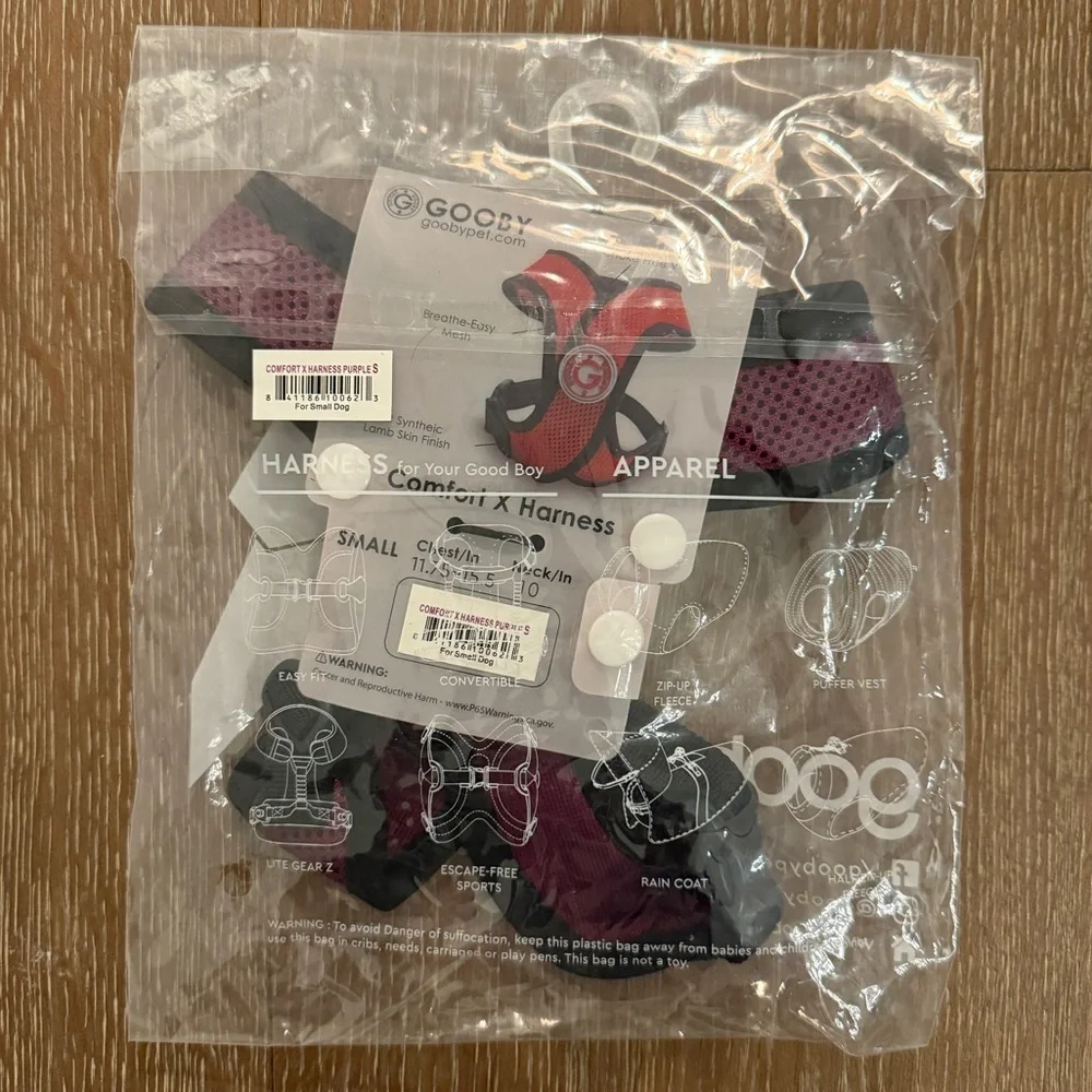 GOOBY ‘X Comfort Harness’ in Purple - Picture 11 of 12